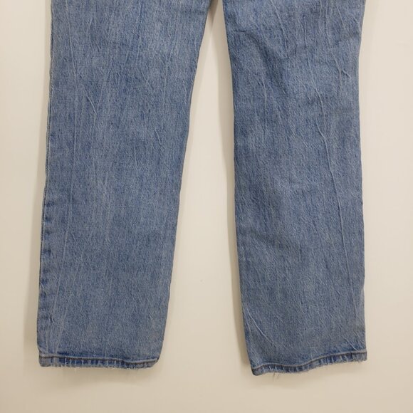 Abercrombie & Fitch 90s Straight Ultra High Rise Jeans 0S 25 Distressed Blue - Picture 8 of 9